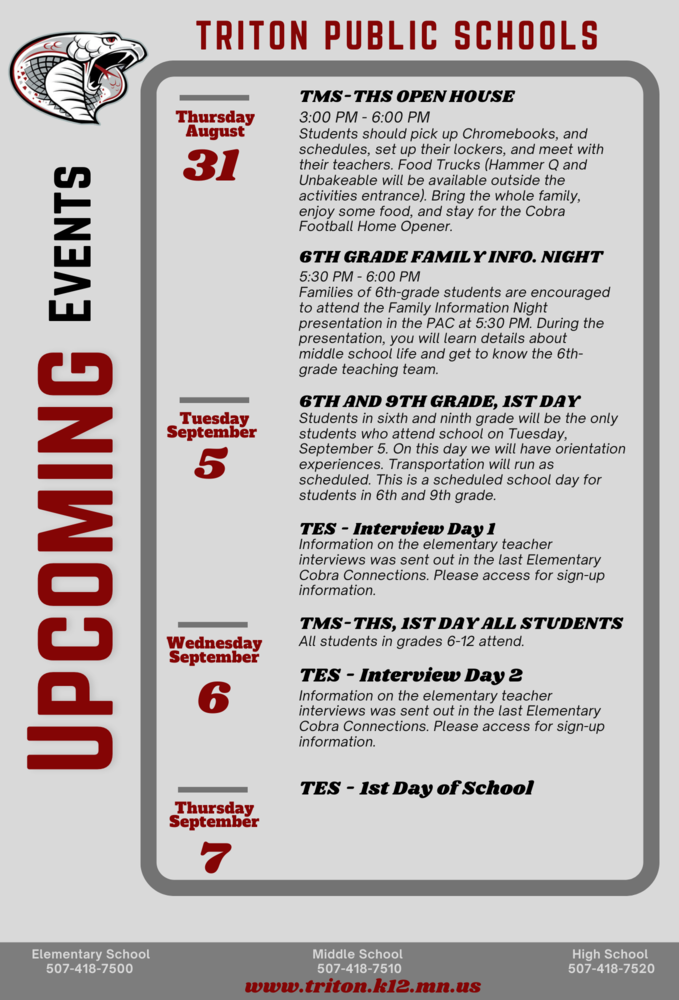 Upcoming Events